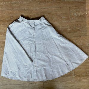 Gray Stripe Circle Skirt